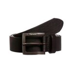 Ceinture homme wrangler kabel buckle belt - cuir pleine fleur - boucle argent�e bross�e