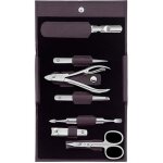 Accessoires de manucure - zwilling - �tui en cuir de vache - 7 - pi�ces - pourpre - acier inoxydable