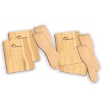 Accessoires raclette pour 4 personnes - little balance - set 4 spatules + 4 planchettes bois