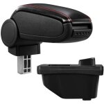 Accoudoir central pour peugeot 308 i - avec compartiment - rembourr - noir cuir - synthtique avec des ...