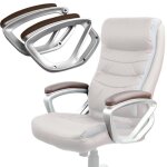 Accoudoirs pour chaise - jansport - lot de 2 - cuir �cologique souple - marron - universels