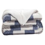 Accueil doux r�versible couverture - chaud en peluche double - face polaire pour twin ou roi lit ou un ...