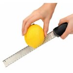 Acier inoxydable zesteur avec poigne ergonomique premium rpe zesteur noirpour lemon fromage gingembre ...