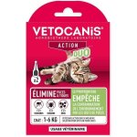 Action duo pipette - vetocanis - anti - puces anti - tiques chat