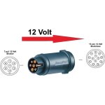 Adaptateur pour remorque secort 50151 [prise femelle 7 ples - prise mle 13 ples] plastique abs