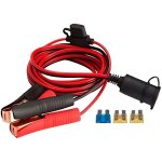 Adaptateur allume - cigare avec 2 pinces crocodiles cble dextension pour batterie 12v / 24v clip - on ...
