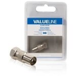 Adaptateur dantenne de connecteur f mle vers cble coaxial mle en mtal valueline