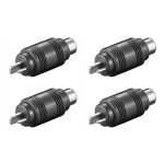 Adaptateur audio - goobay - 11693 - 4 - din m�le - rca femelle - noir