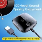 Adaptateur bluetooth 5. 0 voiture [brancher et utiliser] recepteur bluetooth jack 35mm kit main libre ...