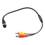Adaptateur de camra de recul x autohaux 40cm voiture camra cble m12 4 - broche femelle  rca av dc ...