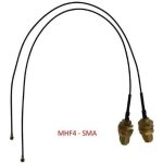 Adaptateur connecteur mhf4 vers sma femelle cble noir 20cm pour antenne externe 4g 5g compatible freebox ...