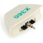 Adaptateur convertisseur casque et micro - prise jack 3. 5 mm - microsoft xbox 360 - blanc