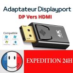 Adaptateur convertisseur - insten - dp m�le vers hdmi femelle - 1080p - 4k - noir