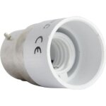 Adaptateur de douille b22 - vision - el - e14 - plastique - blanc - ampoule compatible