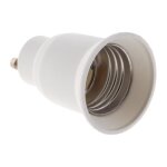 Adaptateur de douille gu10 vers e27 � ba�onnette - ampoules led et halog�nes - blanc - zenitech