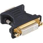 Adaptateur dvi - a - inline� - vga 15 broches - femelle vers m�le - analogique - noir