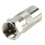 Adaptateur coaxial - adaptateurf - f mle vers femelle - gris - connexion pour tlvision - antenne