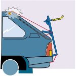 Adaptateur de fixation de porte - v�los mottez a027b - mottez - hayon - noir - 1 v�lo - < 300 kg