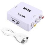 Adaptateur hdmi vers rca - blanc - full hd 1080p - pour pc tv ps3 chromecast Adaptateur hdmi vers rca - blanc - full hd 1080p - pour pc tv ps3 chromecast