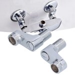 Adaptateur mélangeur douche g1 / 2 vers g3 / 4 chrome plaqué - salle de bain Adaptateur mélangeur douche g1 / 2 vers g3 / 4 chrome plaqué - salle de bain