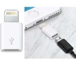 Adaptateur micro - usb femelle vers lightning male pour iphone et ipad