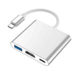 Adaptateur multiport usb c vers hdmi 4k hub 3 en 1 de type c avec port de charge usb 3. 0 + usb c convertisseu ...