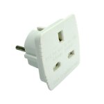 Adaptateur voyage france / uk - blanc - zenitech