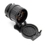 Wiltec adaptateur prise remorque ? 13 vers 7 broches ? 12 v 50 a ? pour feux stop plaque immatriculation ...