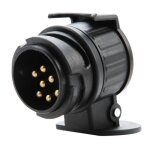 Adaptateur prise attelage remorque caravane tracteur 13 plot - 7 broches pole