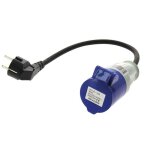 Adaptateur - prise femelle cee p17 / prise mle schuko - 16 a - 28 cm - 220 v