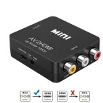 Adaptateur rca vers hdmi adaptateur vid�o mini av vers hdmi compatible 1080p - noir