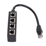 Adaptateur r�partiteur rj45 1 � 4 ports transmission fluide excellente connexion adaptateur de c�ble ...