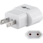 Adaptateur secteur - goobay - euro vers us / jap - super - compact - blanc - int�rieur