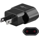 Adaptateur secteur - goobay - euro vers us / jap - super - compact - noir - fiche m�le 2 plots