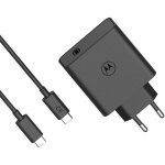 Adaptateur secteur - motorola - sjmc1252 - charge rapide 125 w - c�ble usb - c inclus - noir
