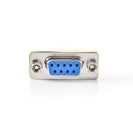Adaptateur de série - nedis - ccgb52810me - d - sub 9 broches femelle - métal - plaqué nickel Adaptateur de série - nedis - ccgb52810me - d - sub 9 broches femelle - métal - plaqué nickel