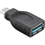 Adaptateur usb - goobay - 45395 - usb - c m�le - usb 3. 0 femelle type a - noir