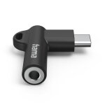 Adaptateur audio - usb - c - jack 35 mm - fiche coud�e 90� - hi - fi haute r�solution - noir