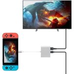 Adaptateur usb type c - nintendo switch - hub multifonctionnel - 1080p hdmi - usb - a 3. 0 - blanc