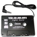 Adaptateur voiture cassette - mp3 / cd - universel - noir - pour autoradio cassette