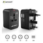 Adaptateur de voyage lencent prise universelle electrique 1440w et 2 usb 21afrance vers anglaise usa ...
