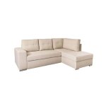 Aden - canap dangle convertible avec coffre en tissu - beige - angle droit