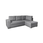Aden - canapé dangle convertible avec coffre en tissu - gris - angle droit Aden - canapé dangle convertible avec coffre en tissu - gris - angle droit