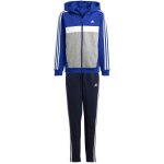 Survêtement enfant - adidas - tiberio 3 - stripes - fleece colorblock - bleu - manches longues Survêtement enfant - adidas - tiberio 3 - stripes - fleece colorblock - bleu - manches longues
