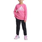 Survêtement fille - adidas - essentials logo fleece - rose - manches longues - respirant Survêtement fille - adidas - essentials logo fleece - rose - manches longues - respirant