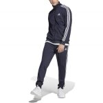 Adidas survêtement pour homme basic 3 - stripes tricot bleu hz2220 Adidas survêtement pour homme basic 3 - stripes tricot bleu hz2220