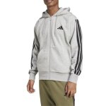 Adidas sweat � capuche pour homme essentials 3 - stripes gris jd1865