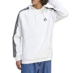 Sweat  capuche homme adidas essentials fleece 3 - stripes blanc ij6476
