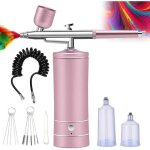 Aerographe kit complet compresseur arographe haute pression injecteur doxygne pour lhydratation de ...
