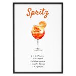 Affiche cocktail spritz - tableau décoration murale - confectionné en france - format a4 Affiche cocktail spritz - tableau décoration murale - confectionné en france - format a4